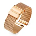 Bracelet milanais inox 12 à 24 mm à dégagement rapide – Couleur du bracelet RoseGold