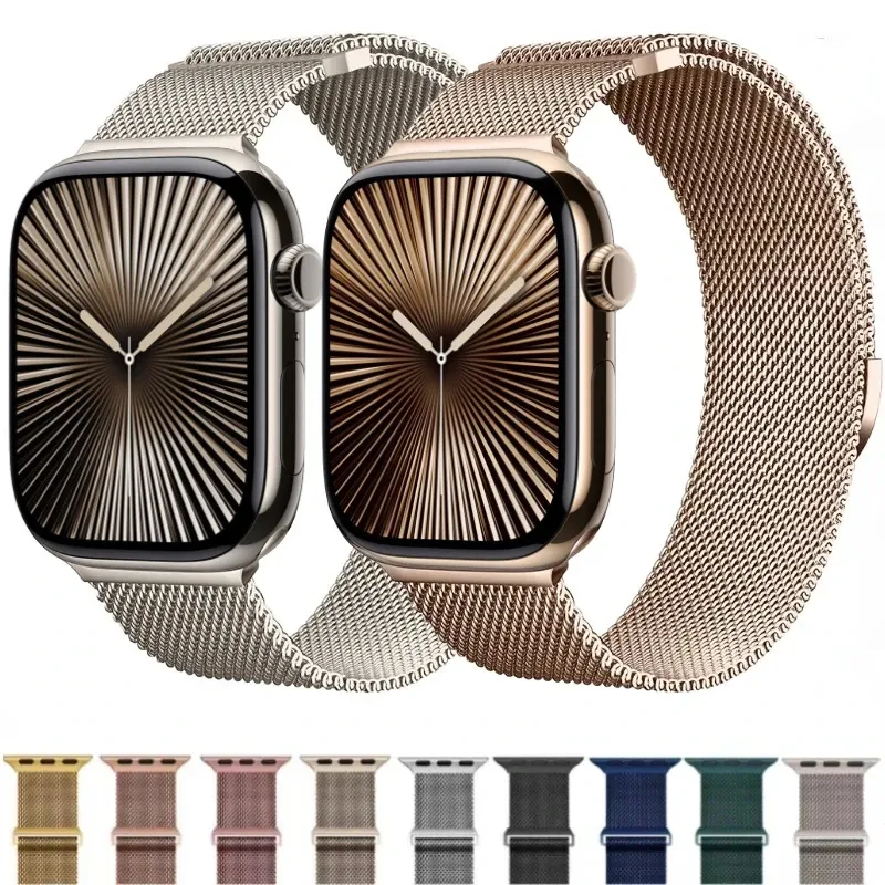 Bracelet milanais magnétique pour Apple Watch 38 à 49 mm