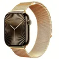 Bracelet milanais magnétique pour Apple Watch 38 à 49 mm – Couleur du bracelet Gold