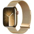 Bracelet milanais magnétique pour Apple Watch 38 à 49 mm – Couleur du bracelet Gold