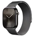 Bracelet milanais magnétique pour Apple Watch 38 à 49 mm – Couleur du bracelet Graphite ash