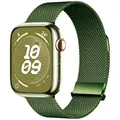 Bracelet milanais magnétique pour Apple Watch 38 à 49 mm – Couleur du bracelet Grass green