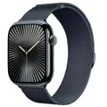 Bracelet milanais magnétique pour Apple Watch 38 à 49 mm – Couleur du bracelet Midnight Blue