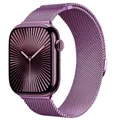 Bracelet milanais magnétique pour Apple Watch 38 à 49 mm – Couleur du bracelet Purple