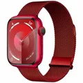 Bracelet milanais magnétique pour Apple Watch 38 à 49 mm – Couleur du bracelet Red