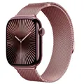 Bracelet milanais magnétique pour Apple Watch 38 à 49 mm – Couleur du bracelet Rose pink