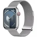 Bracelet milanais magnétique pour Apple Watch 38 à 49 mm – Couleur du bracelet Silver