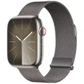 Bracelet milanais magnétique pour Apple Watch 38 à 49 mm – Couleur du bracelet Titanium gray