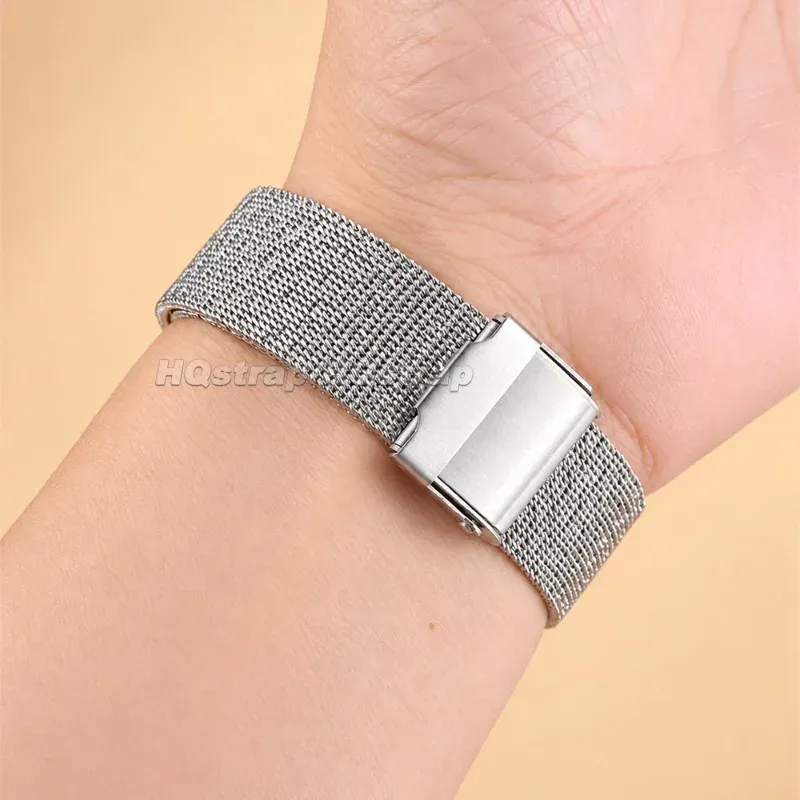 Bracelet milanais maille 8 à 16 mm léger respirant