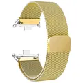 Bracelet milanais pour Redmi Watch 4 5 et Mi Band 8 9 Pro – Couleur du bracelet Or (Or)