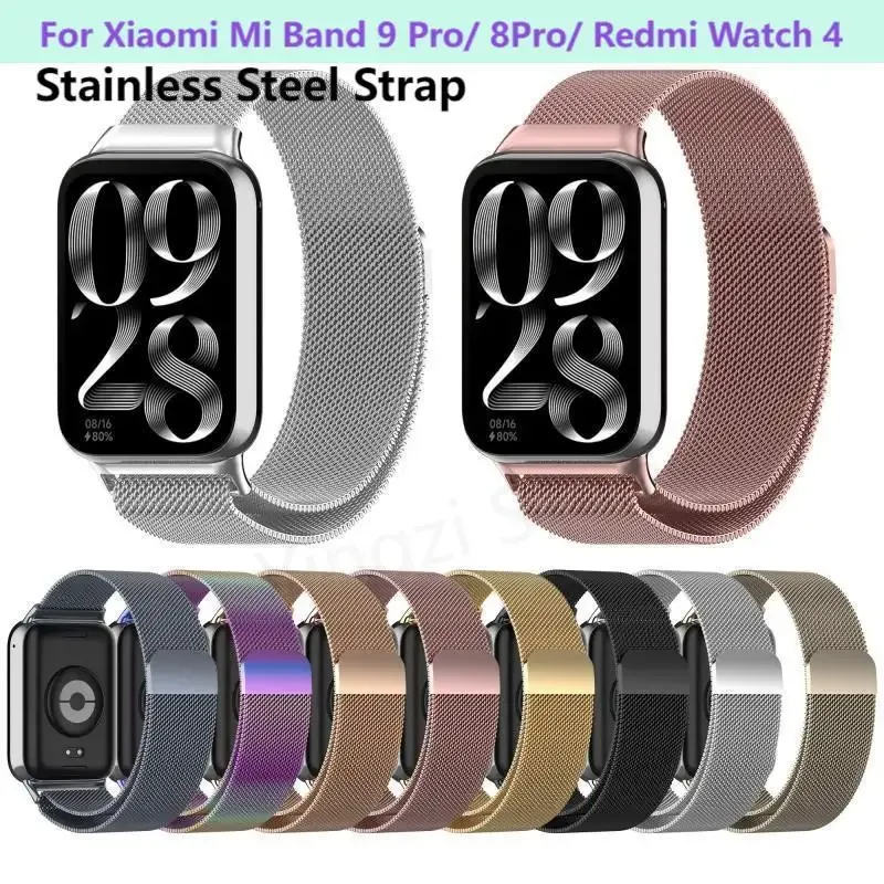 Bracelet milanais pour Xiaomi Mi Band 9 Pro Redmi Watch 4