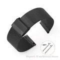 Bracelet milanais universel 12 à 24 mm – Couleur du bracelet noir