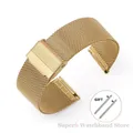 Bracelet milanais universel 12 à 24 mm – Couleur du bracelet Or (Or)