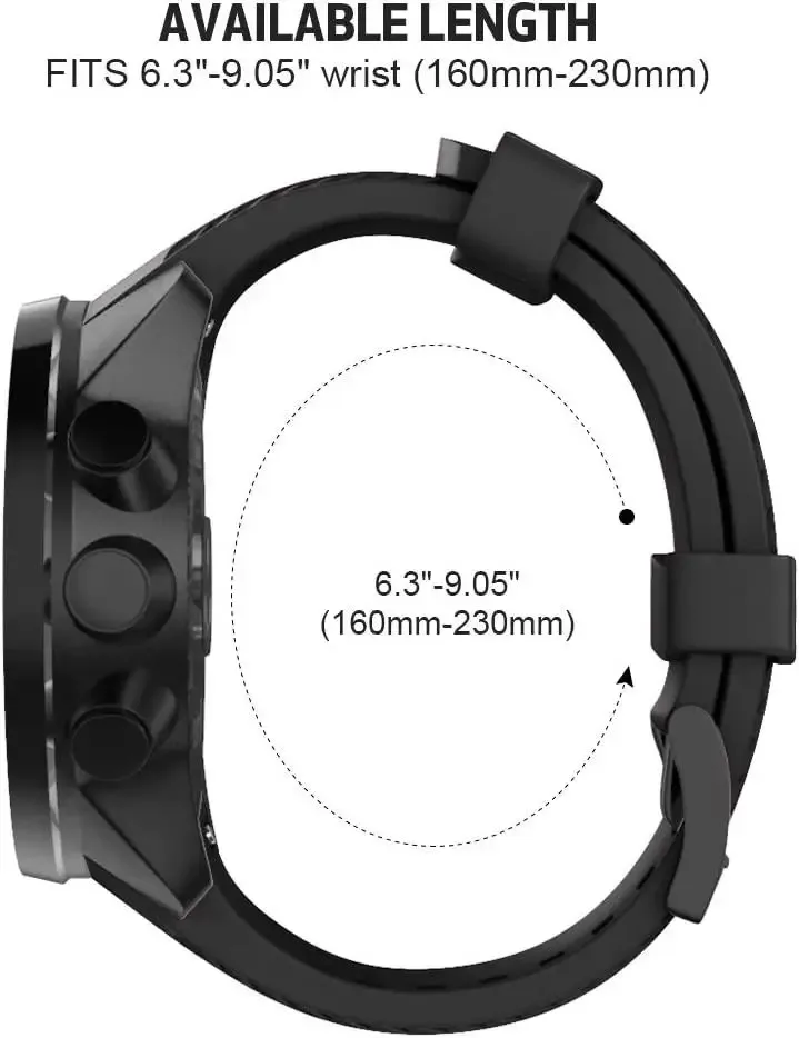 Bracelet montre caoutchouc 24 mm Suunto