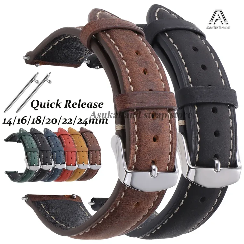 Bracelet montre cuir 14 à 24 mm pour Huawei Watch Rolex