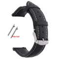 Bracelet montre cuir 14 à 24 mm pour Huawei Watch Rolex – Couleur du bracelet Black