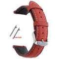 Bracelet montre cuir 14 à 24 mm pour Huawei Watch Rolex – Couleur du bracelet Red