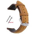 Bracelet montre cuir 14 à 24 mm pour Huawei Watch Rolex – Couleur du bracelet Yellow Brown