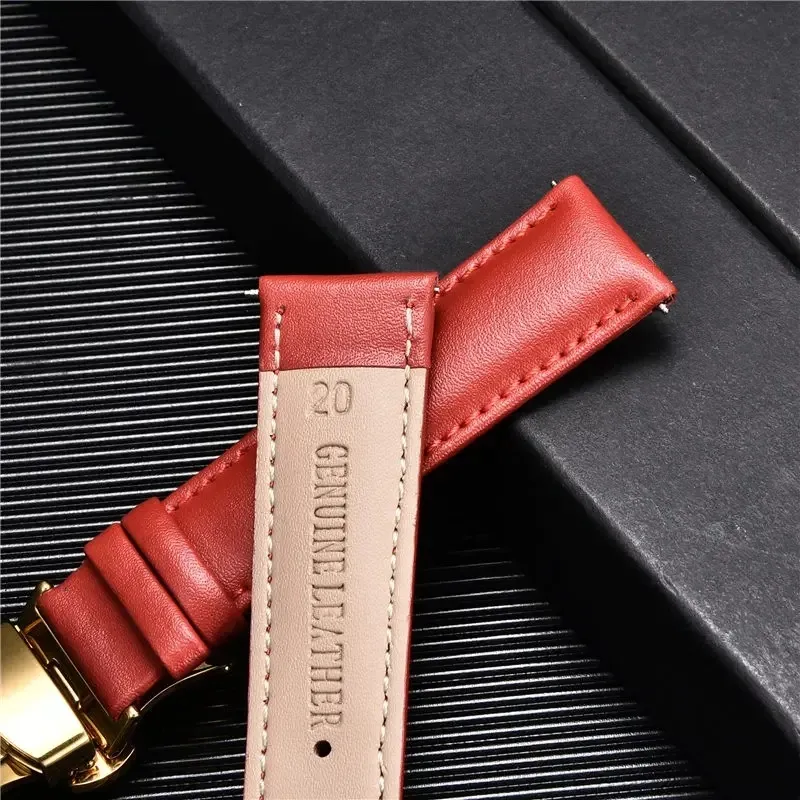 Bracelet montre cuir 18 à 24 mm boucle papillon