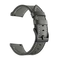Bracelet montre cuir 20 à 22 mm pour Garmin Forerunner – Couleur du bracelet Dark Grey