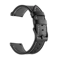 Bracelet montre cuir 20 à 22 mm pour Garmin Forerunner – Couleur du bracelet noir