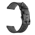Bracelet montre cuir 20 à 22 mm pour Huawei Watch GT5 – Couleur du bracelet black-white