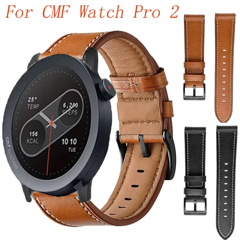 Bracelet montre cuir 22 mm pour CMF Watch Pro 2 et 3