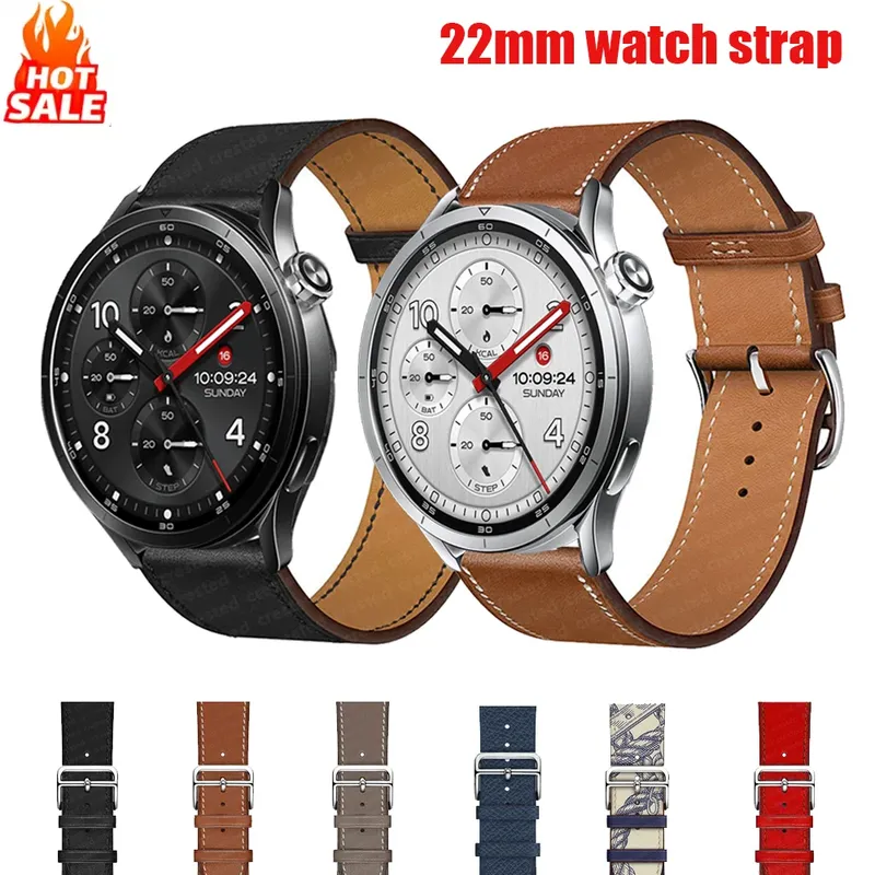 Bracelet montre cuir 22 mm pour Xiaomi Watch Redmi