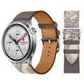 Bracelet montre cuir 22 mm pour Xiaomi Watch Redmi – Couleur du bracelet etain-beton
