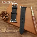 Bracelet montre cuir 38 à 49 mm pour Apple Watch 1 à 10 – Couleur du bracelet Black