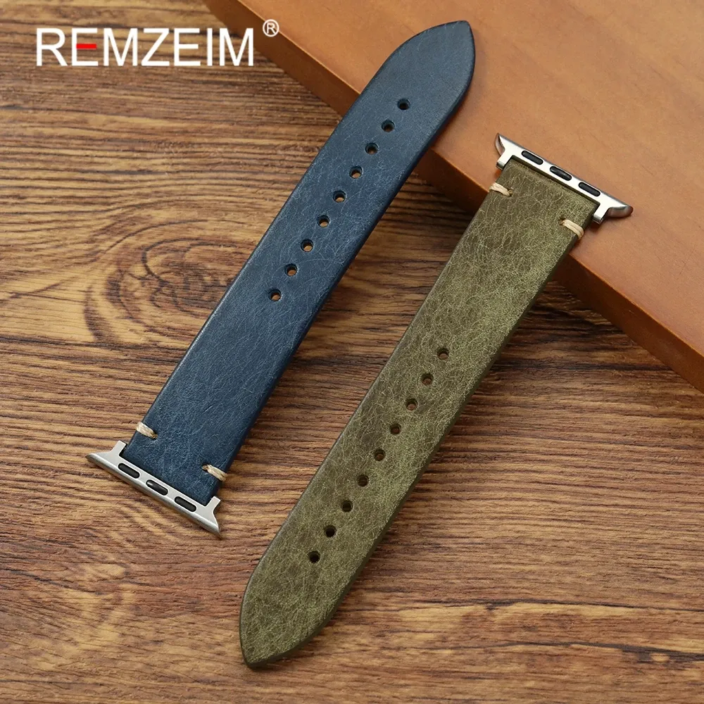 Bracelet montre cuir 38 à 49 mm pour Apple Watch 1 à 10
