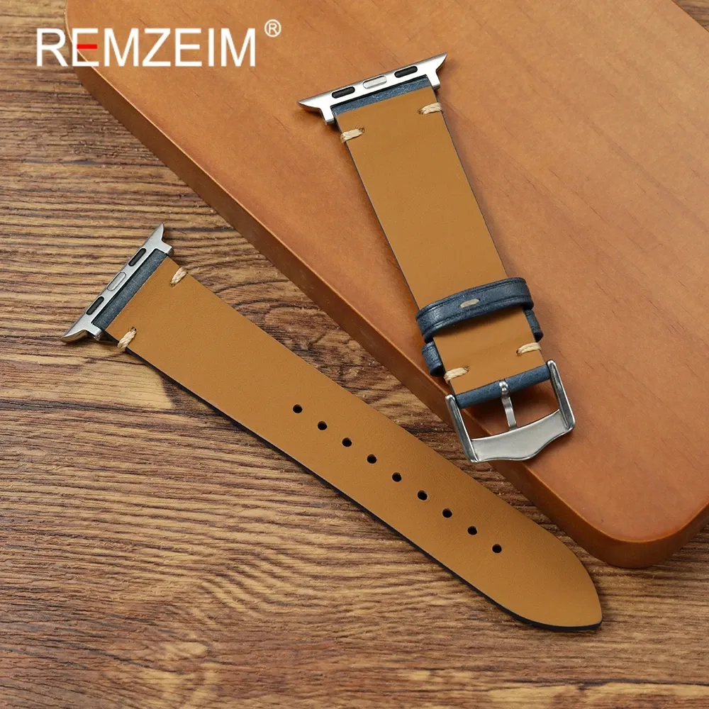 Bracelet montre cuir 38 à 49 mm pour Apple Watch 1 à 10