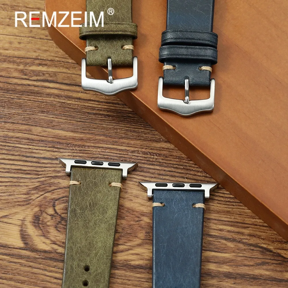 Bracelet montre cuir 38 à 49 mm pour Apple Watch 1 à 10