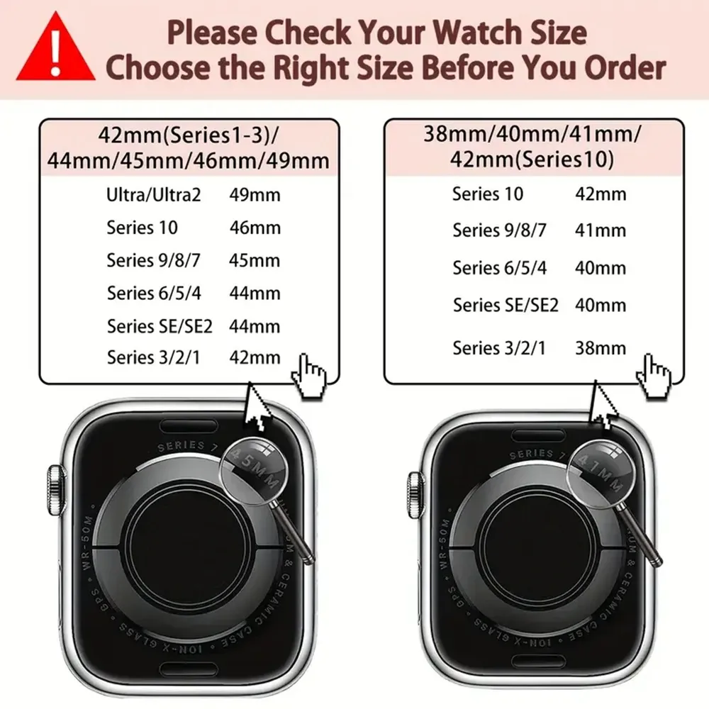 Bracelet montre cuir 38 à 49 mm pour Apple Watch 1 à 10