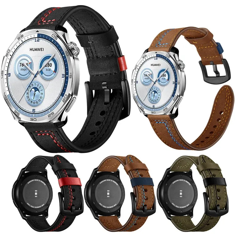 Bracelet montre cuir à dégagement rapide pour Huawei GT5