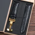 Bracelet montre cuir alligator 12 à 24 mm – Couleur du bracelet BK-GD