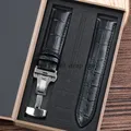 Bracelet montre cuir alligator 12 à 24 mm – Couleur du bracelet BK-SV
