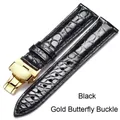 Bracelet montre cuir alligator 12 à 24 mm – Couleur du bracelet Black gold HDK