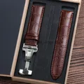 Bracelet montre cuir alligator 12 à 24 mm – Couleur du bracelet BN-SV