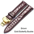 Bracelet montre cuir alligator 12 à 24 mm – Couleur du bracelet Brown gold HDK