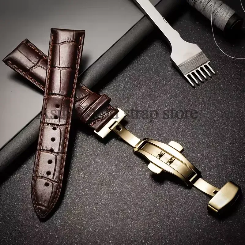 Bracelet montre cuir alligator 12 à 24 mm