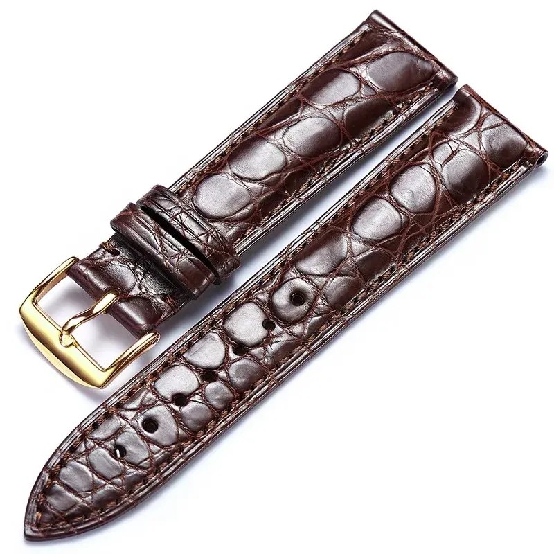 Bracelet montre cuir alligator 12 à 24 mm