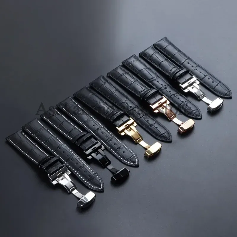 Bracelet montre cuir alligator 12 à 24 mm