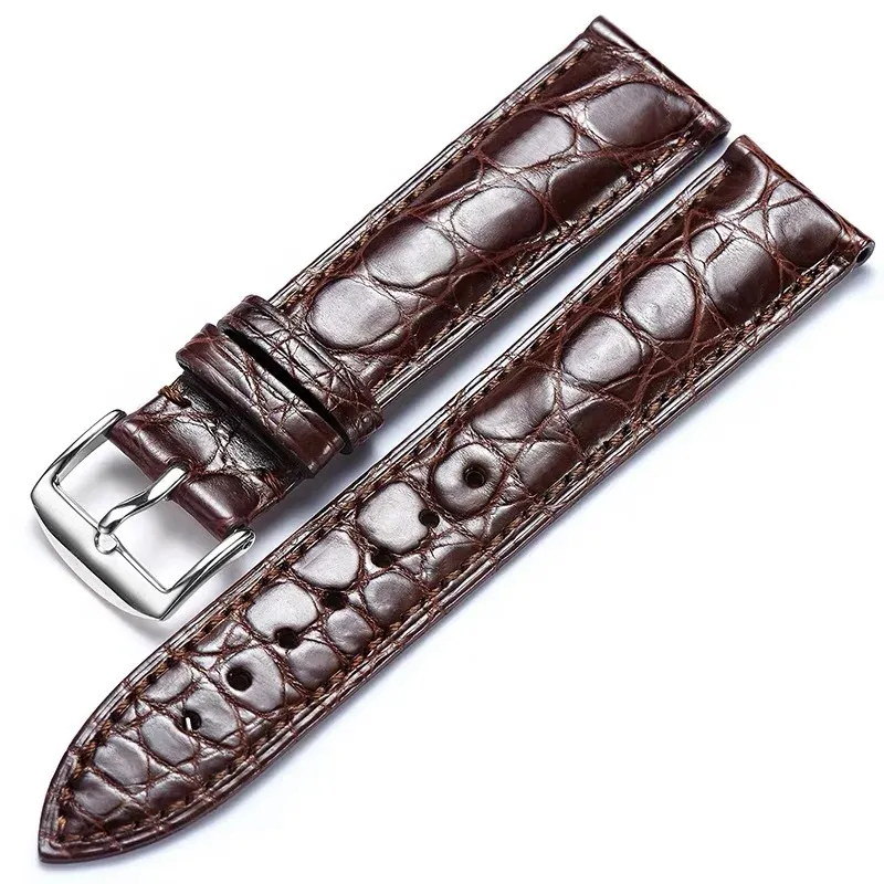 Bracelet montre cuir alligator 12 à 24 mm