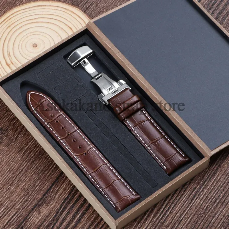 Bracelet montre cuir alligator 12 à 24 mm