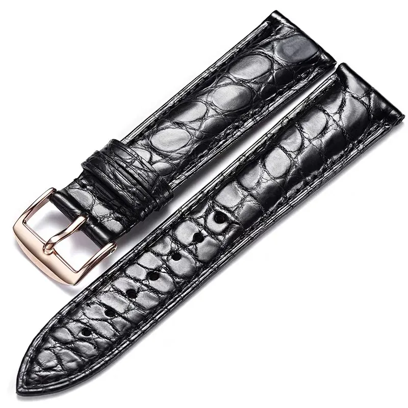 Bracelet montre cuir alligator 12 à 24 mm
