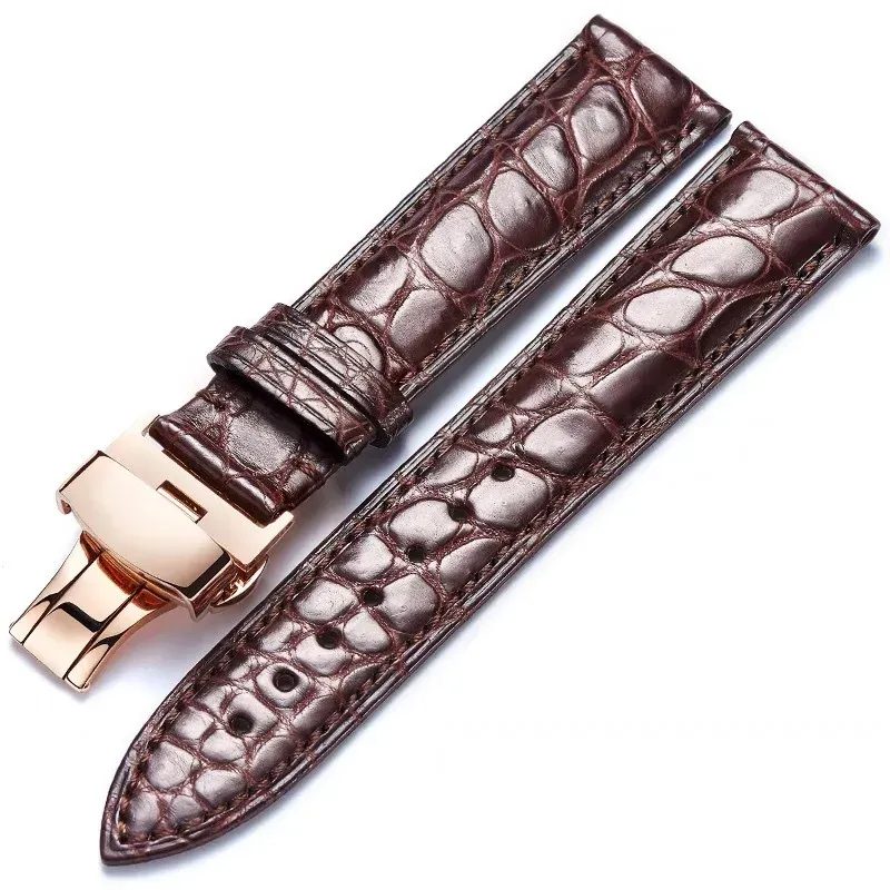 Bracelet montre cuir alligator 12 à 24 mm