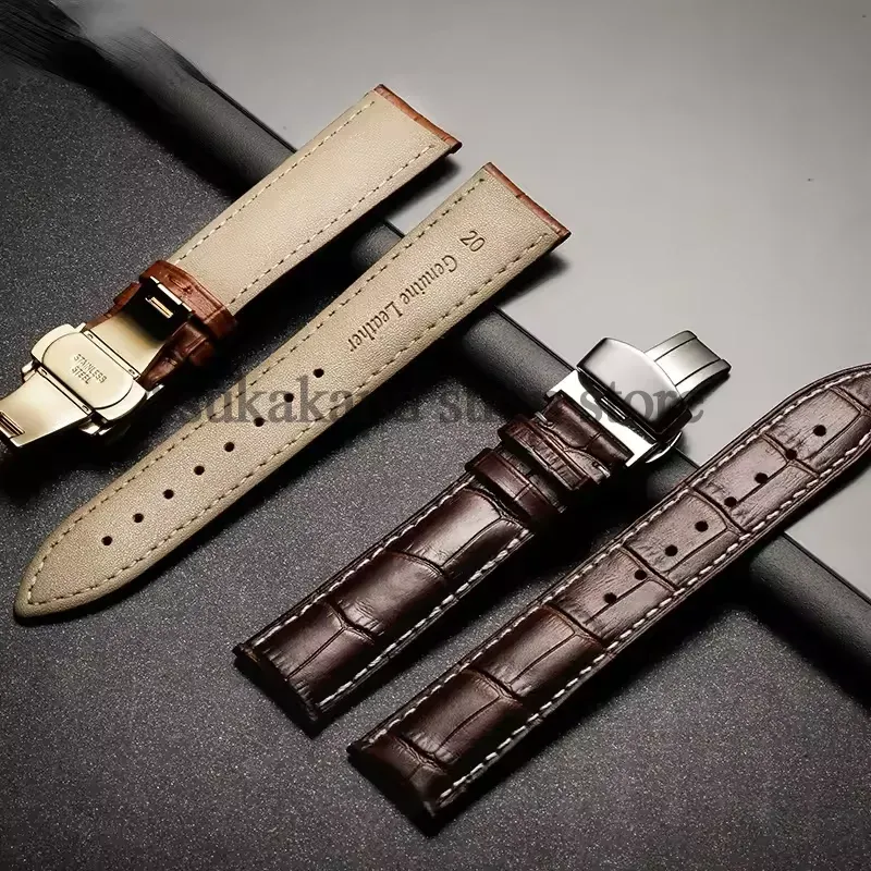 Bracelet montre cuir alligator 12 à 24 mm