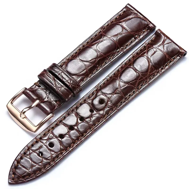 Bracelet montre cuir alligator 12 à 24 mm