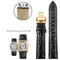 Bracelet montre cuir alligator 16 à 21 mm – Couleur du bracelet A-Black golden